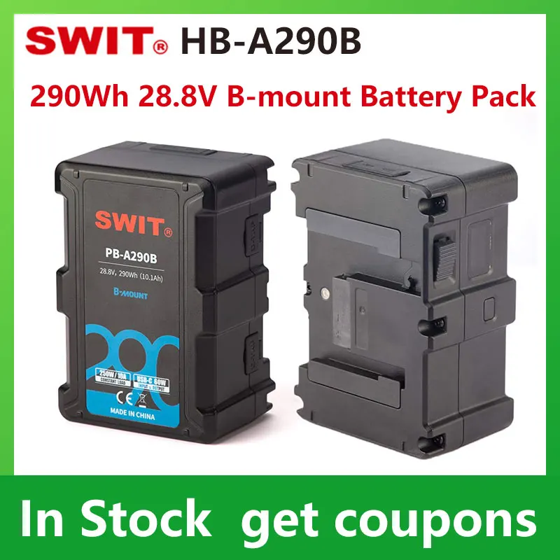 

SWIT HB-A290B 290Wh/10,005mAh B-Mount Battery with Built-In LED Flashlight 28.8V B-mount Battery Pack