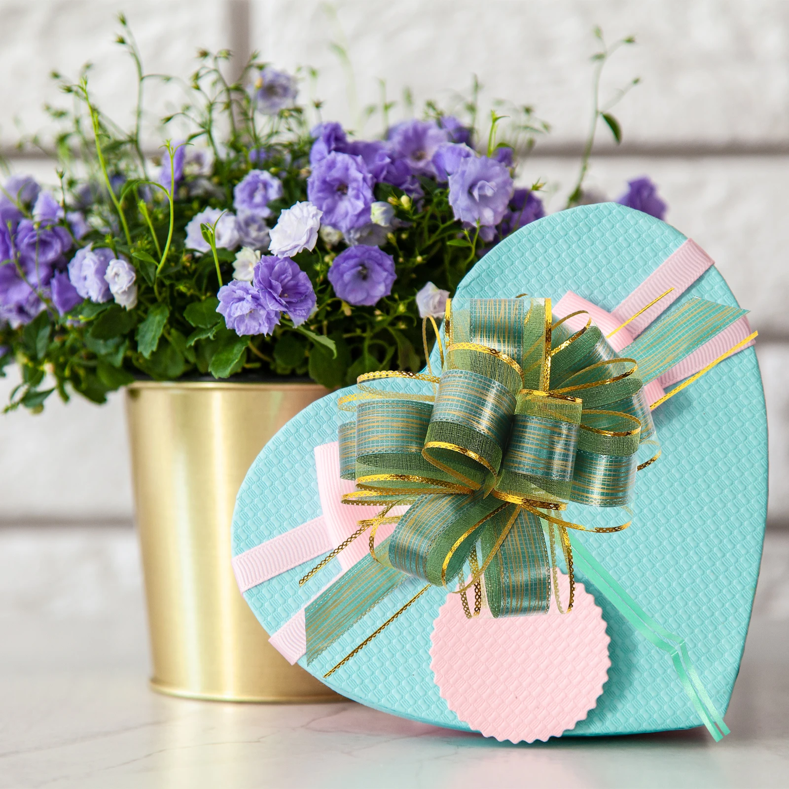 

20Pcs Wrapping Pull Bows Flower Shape Pull Bow Ribbon Durable Gift Box Decoration Party Festival Supplies Bowknots Flowers Decor