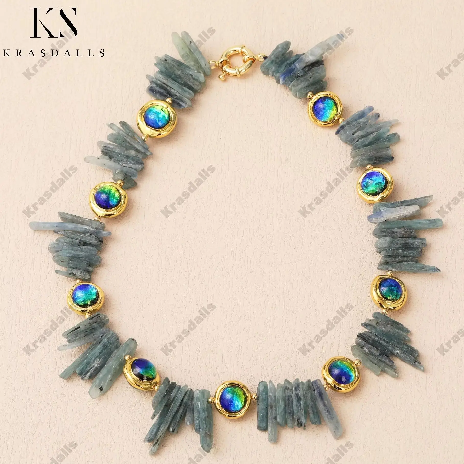 

Bohemian Style Amazonite Gemstone Necklace with Red Coral Beads Gold Plated Fashion Jewelry for Parties