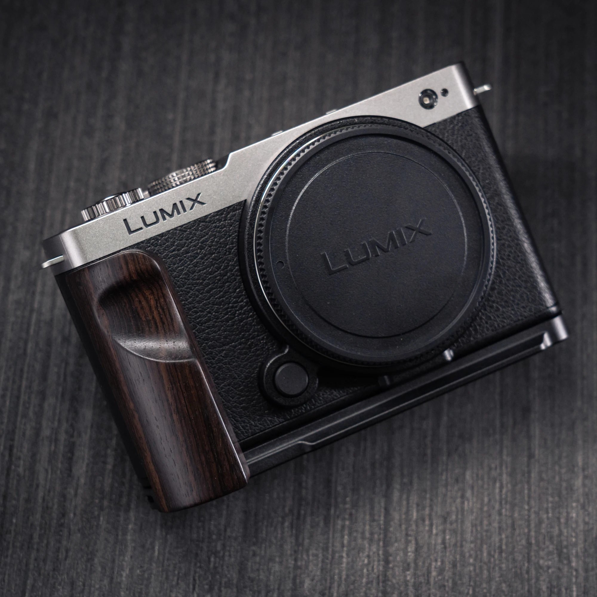 Holz-Handgriff L-Halterung für Panasonic Lumix S9 Kamera mit Schnellwechsel-L-Platten-Halterung Ultraleicht mit Legierungsbasis – Detail 7