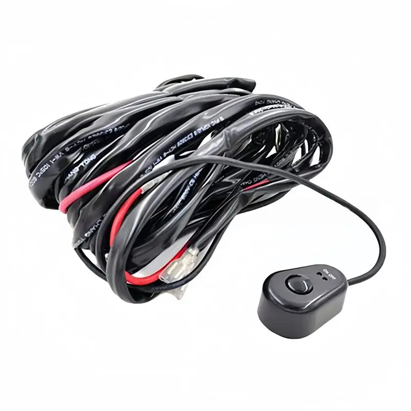 300W 18AWG Universal LED Light Bar Wiring Harness With 12V 40A Relay On/For Off Switch For Off-Road Truck SUV ATV UTV-M53K