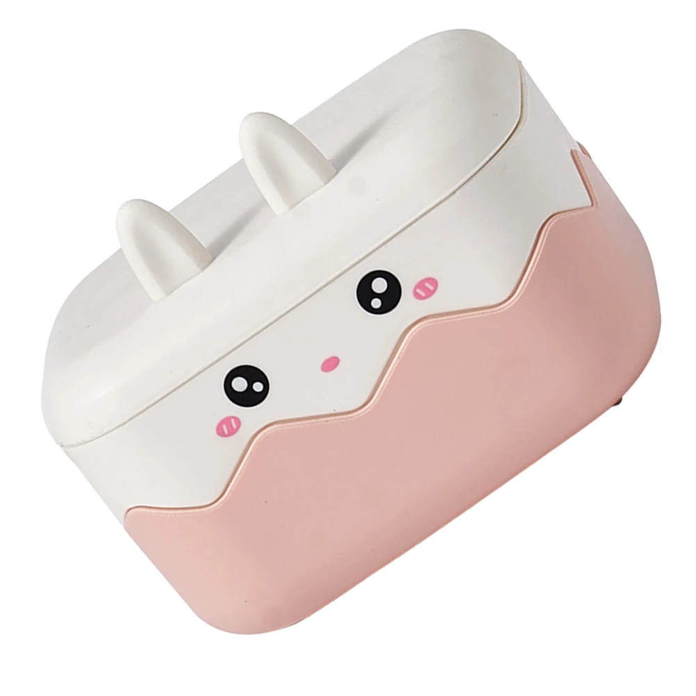 

Portable Sealed Soap Box Cute Cartoon Rabbit Double Layer Travel Container Lightweight DurableSoap Holder Bathroom Supplies