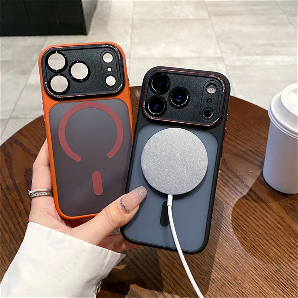 Custodia protettiva per fotocamera magnetica di lusso per iPhone 17Air 17 Pro Max 17p Hit Color Custodia rigida antiurto per Magsafe
