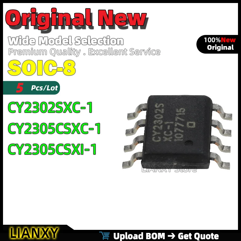 5pcs SOIC-8 CY2302SXC-1 CY2305CSXC-1 CY2305CSXI-1 Clock Buffer New Original