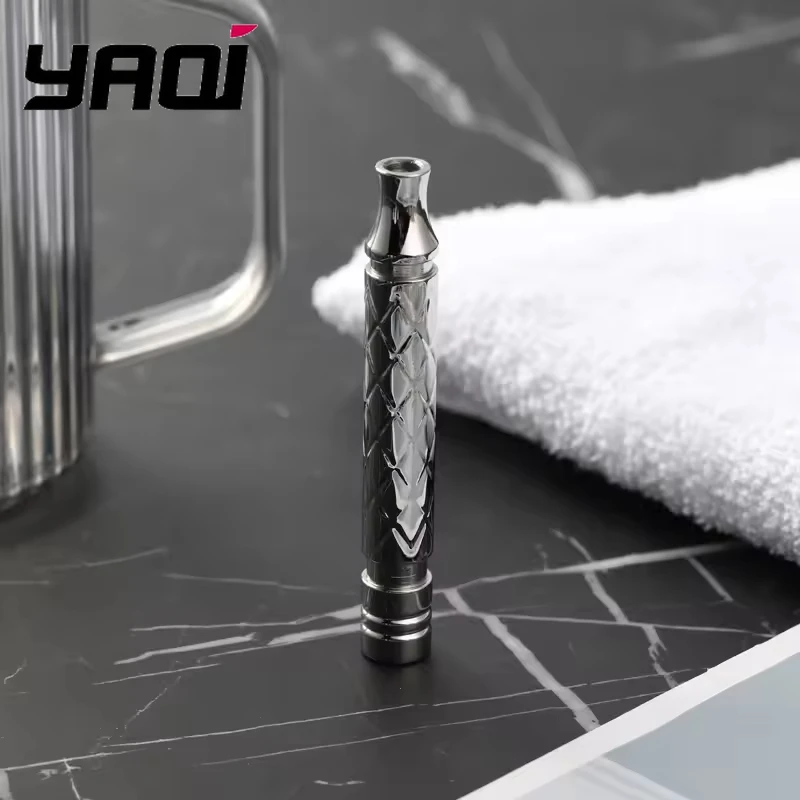 YAQI Harlequin Polished 303 Stainless Steel Safety Razor Handle Classic Men's Shaving Tool Grooming Accessory