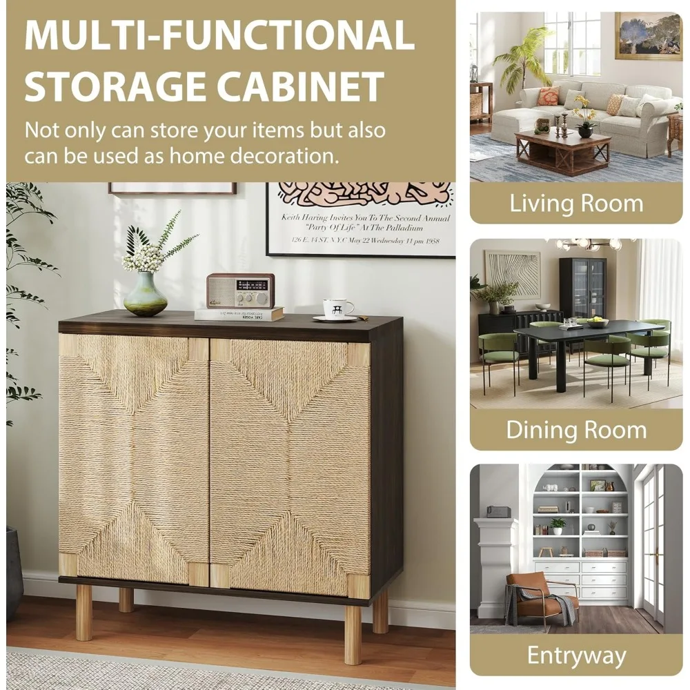 خزانة خشبية، خزائن تخزين المطبخ مع بابين من الأعشاب البحرية ورف قابل للتعديل، خزانة تخزين للممر، المدخل #6