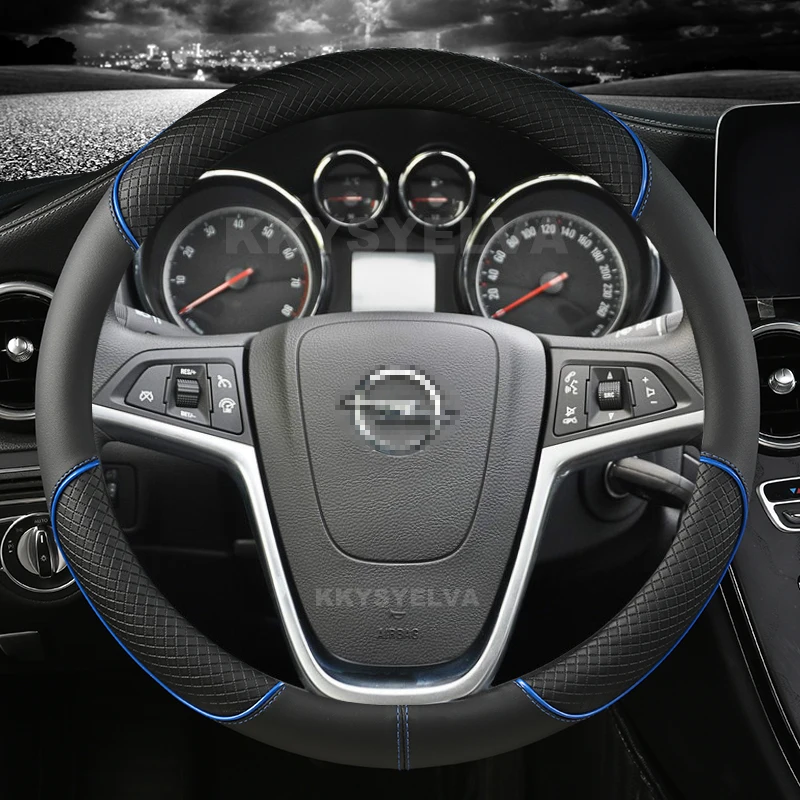 PU Leather Car Steering Wheel Cover For Opel Mokka 2013-2016 Opel Insignia 2009-2013 Astra J 2010-2015 Meriva Auto Accessories