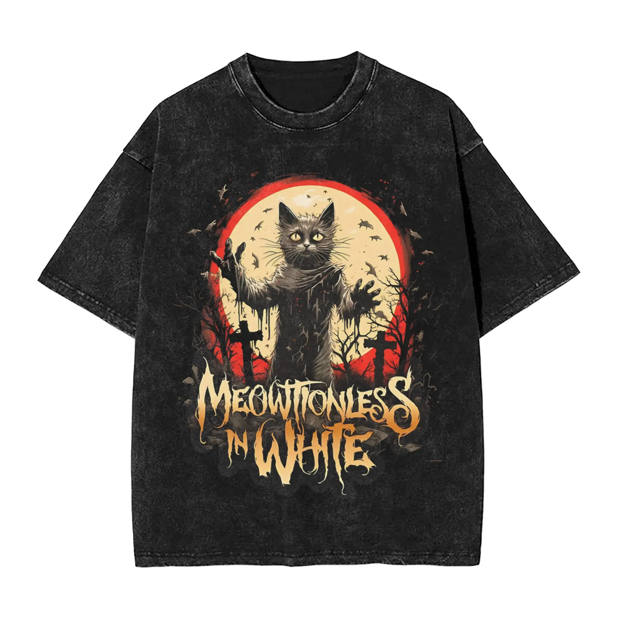 Motionless In White T-Shirt  Hip Hop T Shirts Short-Sleeved Streetwear Tops Summer Cotton O Neck Oversize Tees