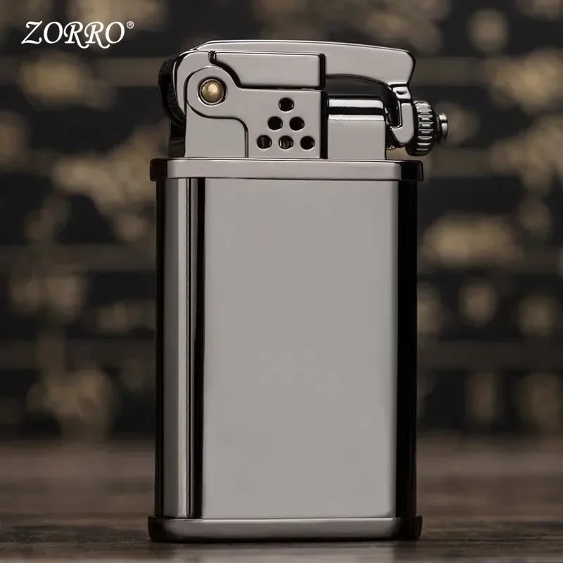 2024Zorro Personalized Catapult Windproof Metal Lighter Creative Retro Pure Copper Kerosene Lighter Cigarette Lighter Men's Gift