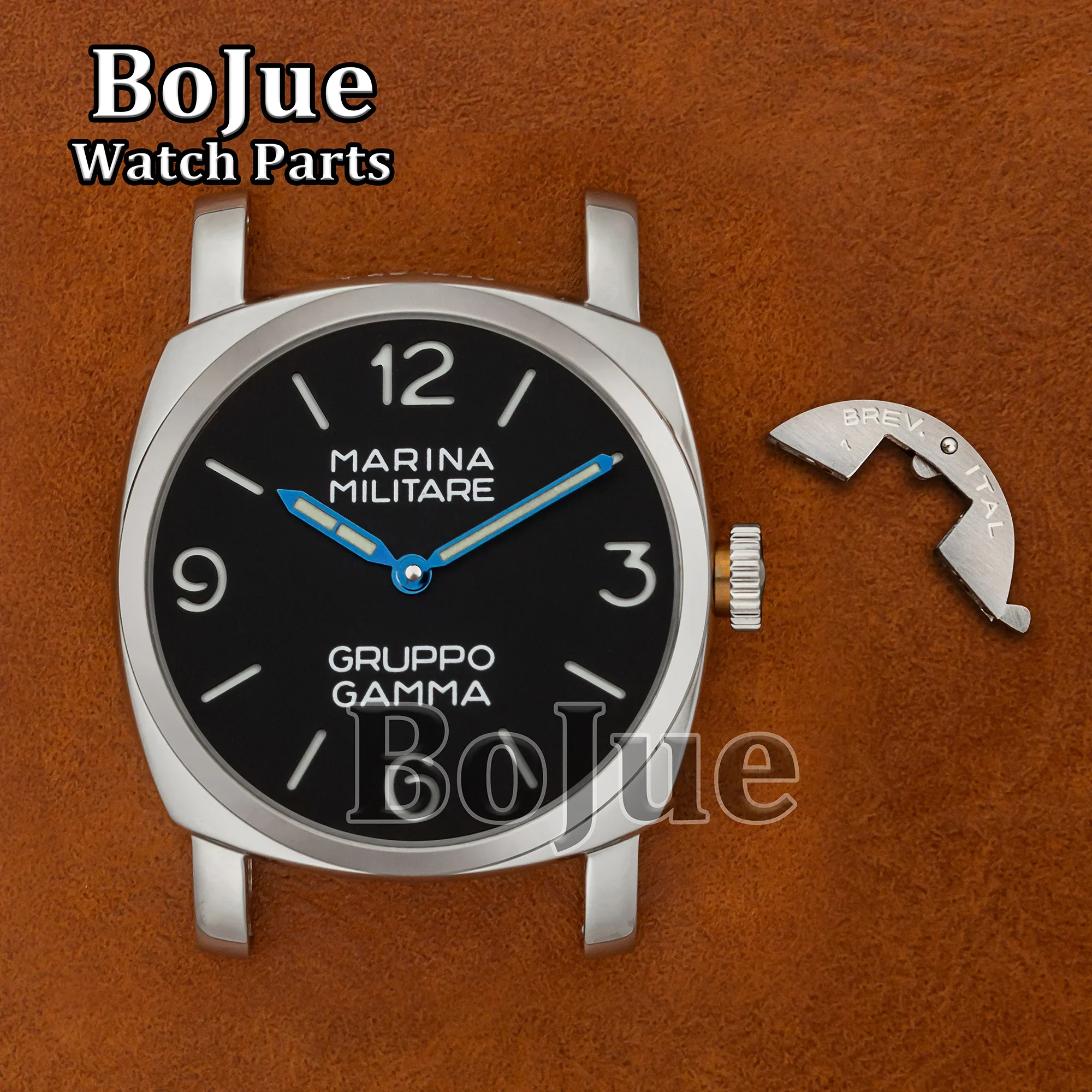 Корпус 47 мм, винтажный корпус PAM, циферблат 39 мм, стрелки, нержавеющая сталь, 10 АТМ, водонепроницаемый для 6152 ETA6497/6498 ST3600, механический механизм