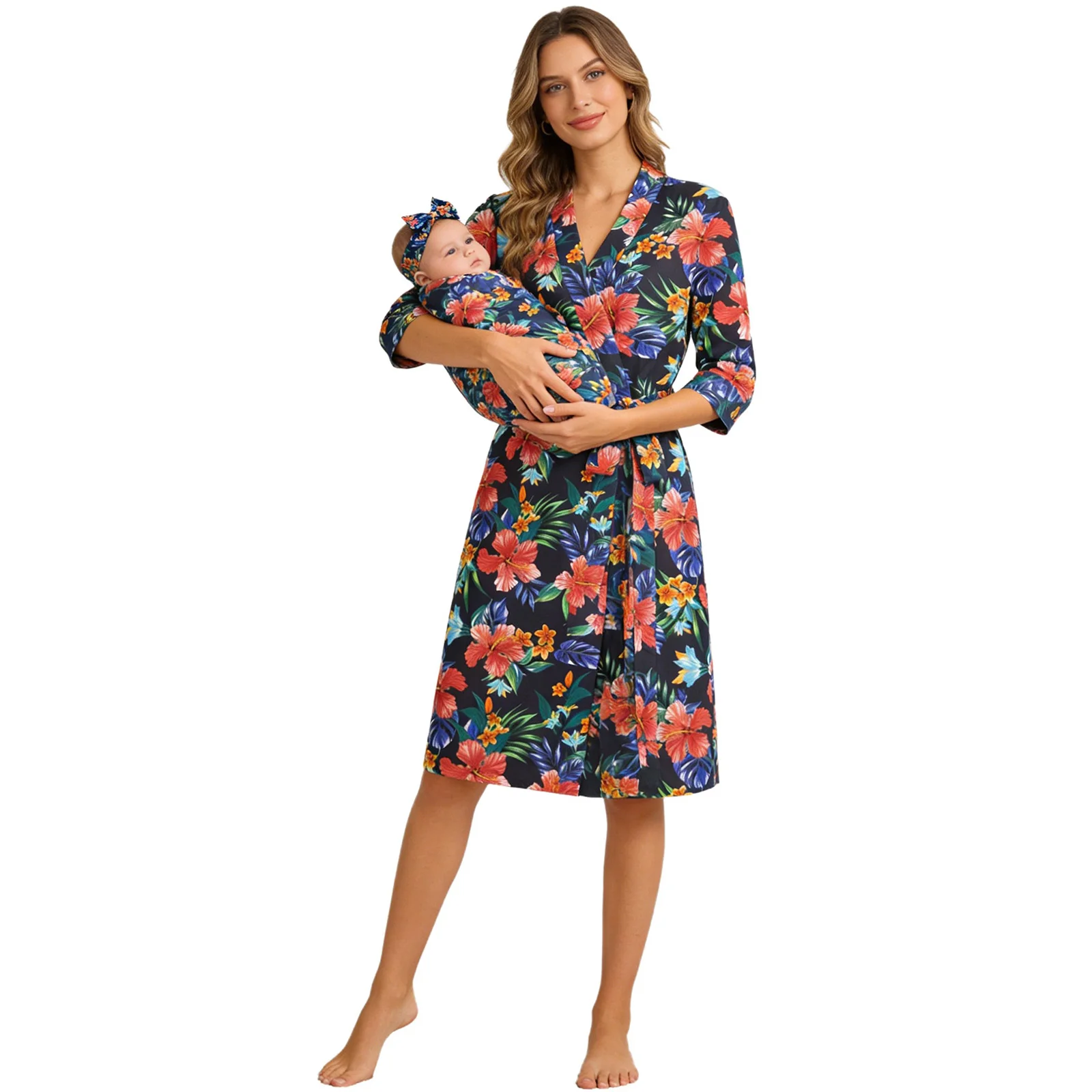 roupao-de-maternidade-combinando-com-cobertor-para-bebe-roupao-de-noite-para-mamae-no-parto-e-pos-parto-com-cobertores-de-recebimento-roupa-de-dormir-e-de-lazer
