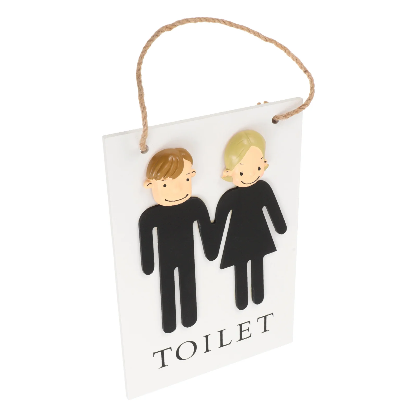 

Wooden Bathroom Door Sign Natural Wood Texture Nordic Style Modern Toilet Washroom Plaque Decoration Bathroom Decor Signs