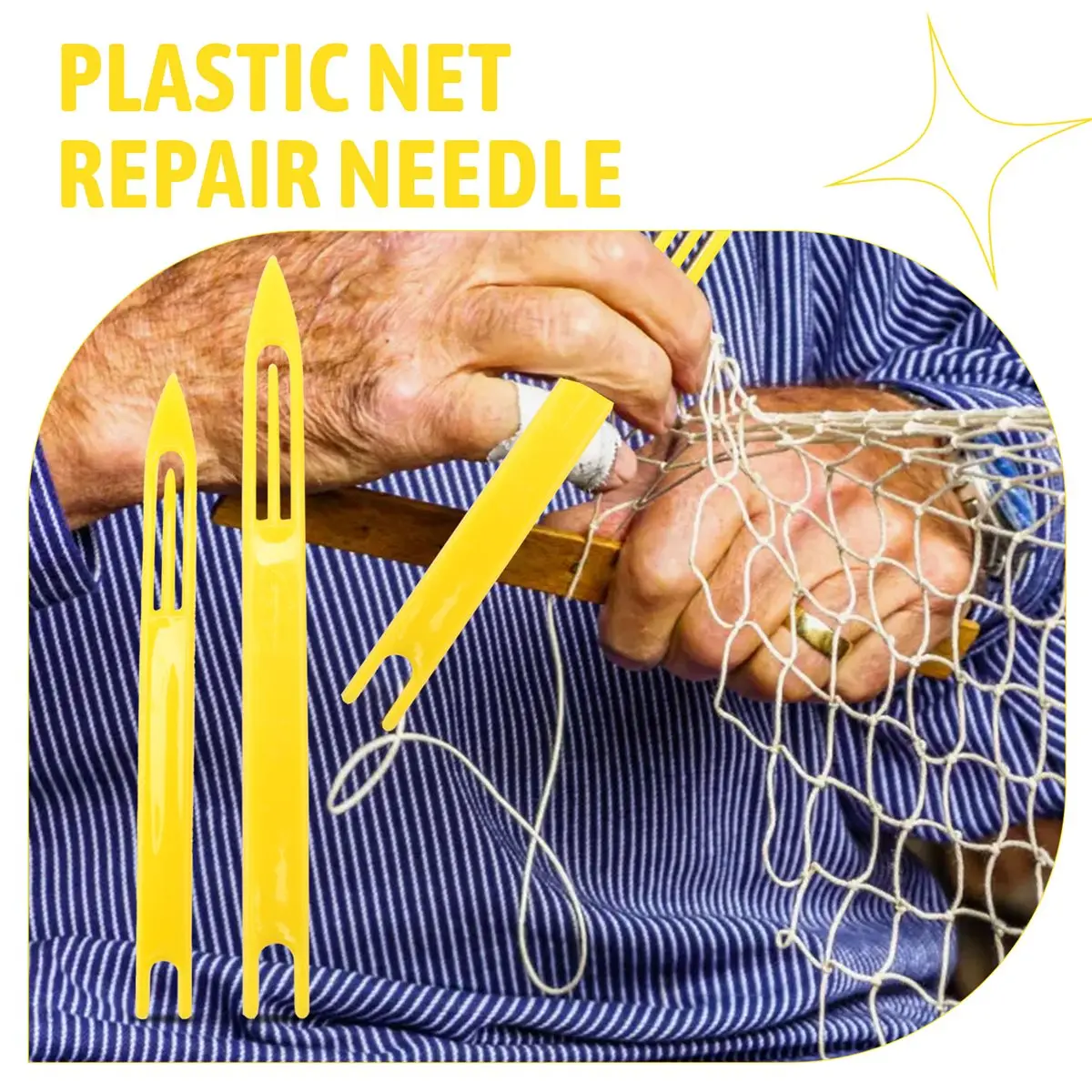 L79A 4 x Repair Knit Net Plastic Needle Fishermen Fish Tackle 7# 8#
