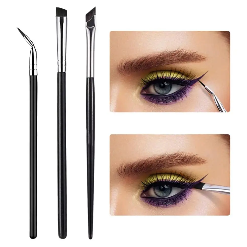 Bent Liner Makeup Brushes Angled Eyeliner Brush Eyeshadow Eye Brushes Fine Contour Eye Makeup Eyeliner Tool Brow Tool Brush G9y0