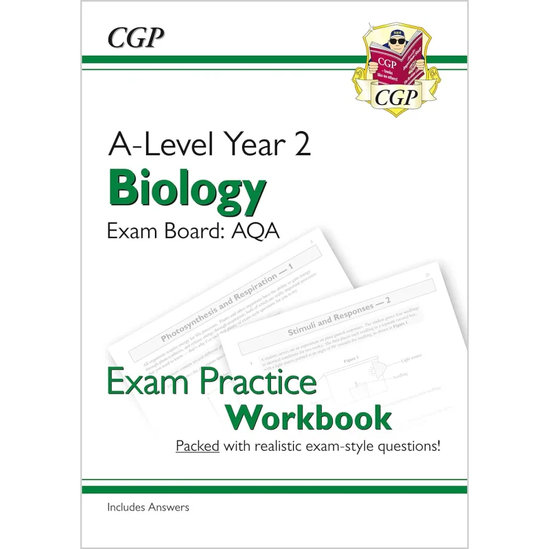 

ALevel Biology AQA Year 2 Exam Practice Workbook Includes Answers CGP Books Coordination Group Publications 9781782949091 Book