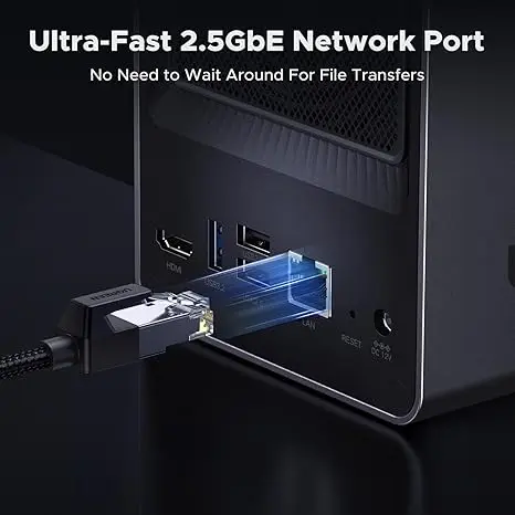 UGREEN NAS DXP2800 2-Bay Desktop NAS، N100 Quad-core CPU، 8GB DDR5 RAM، 2.5GbE، 2 * M.2 NVMe Slots، 4K، (بدون أقراص)