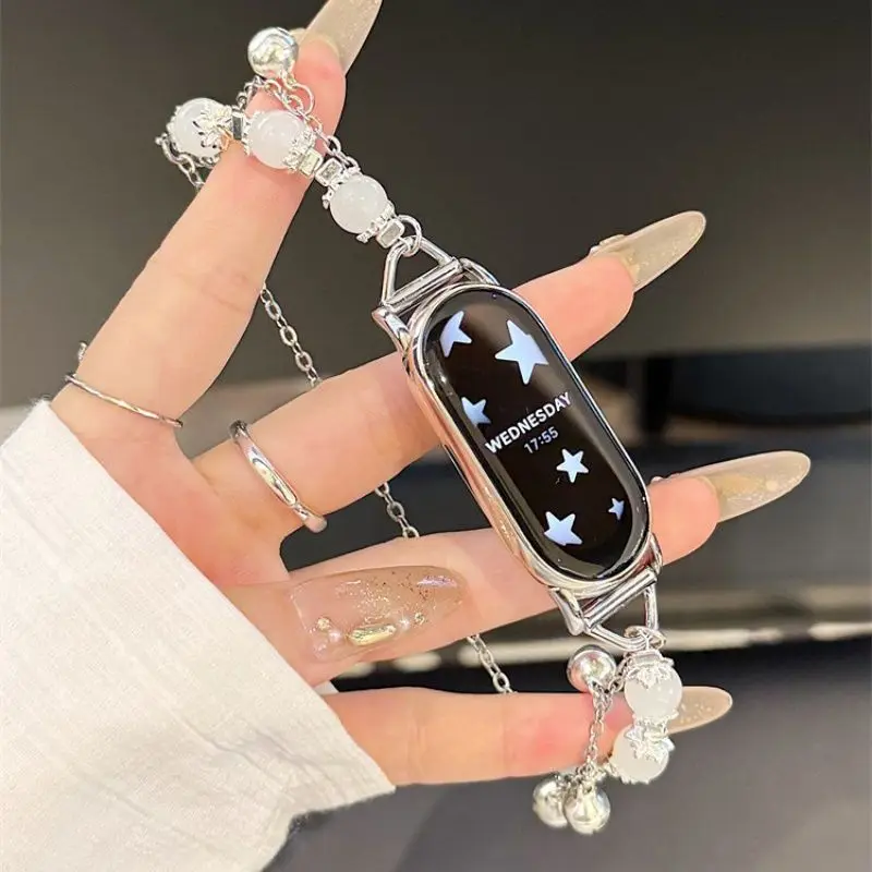 Glocken-Natursteinperle passend für Xiaomi Watch 8 Pro/9 Pro, 8/8 NFC/9/9 NFC/10 NFC, für Redmi Watch 4/5 Uhrenarmbänder