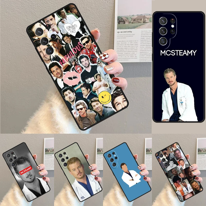 Cover For Samsung Galaxy S24 Ultra S21 S22 S8 S9 S10E Note 10 20 Plus FE S23 Greys Anatomy McSteamy Heart Mark Sloan Phone case