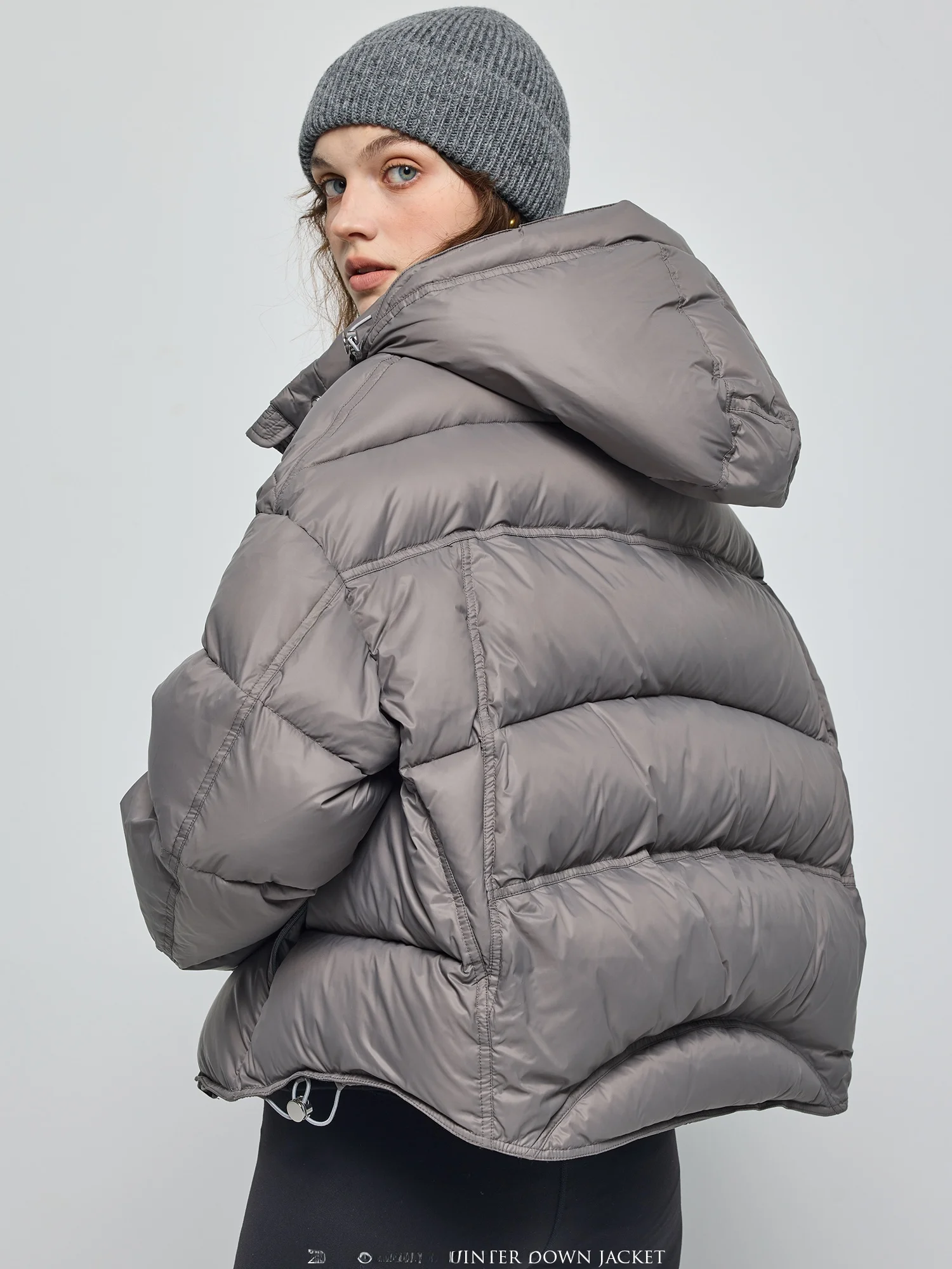 

HuaerDuoer95 Women's Thiened Bla Puffer Jaet Du down Filling YangZi Sle Bread Coat Commute Sle ort Length