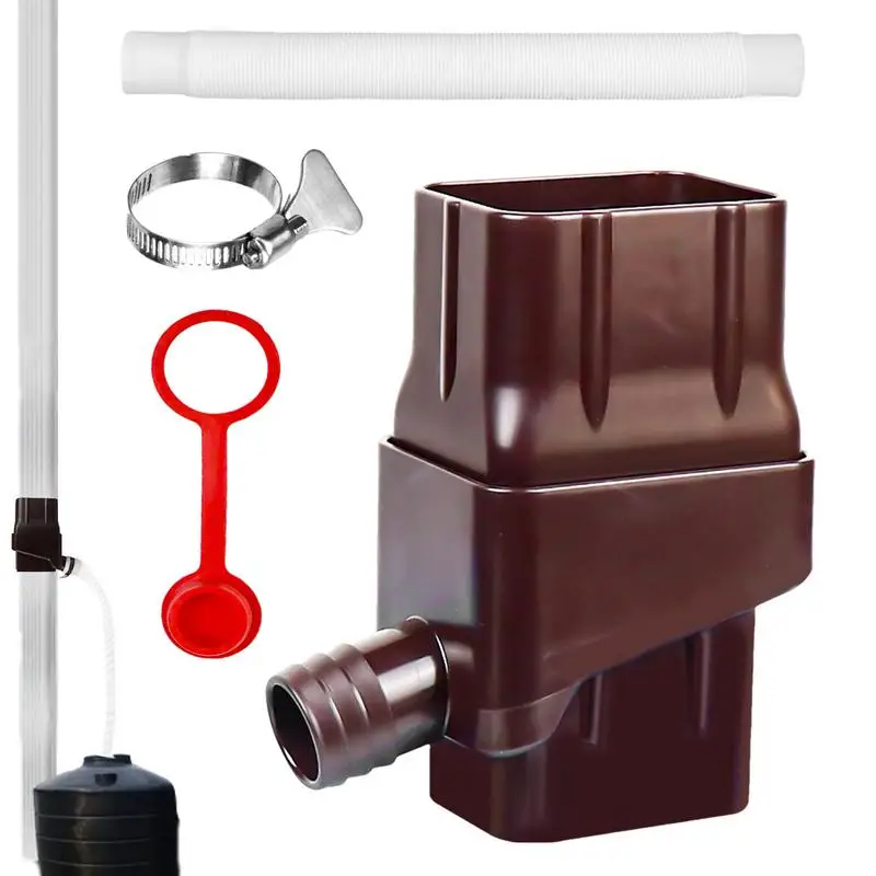 

Rain Barrel Connector Kit Downpipe Rain Collector for Barrels Speedy Diverter with Filter to Catch Rain Water Collection System