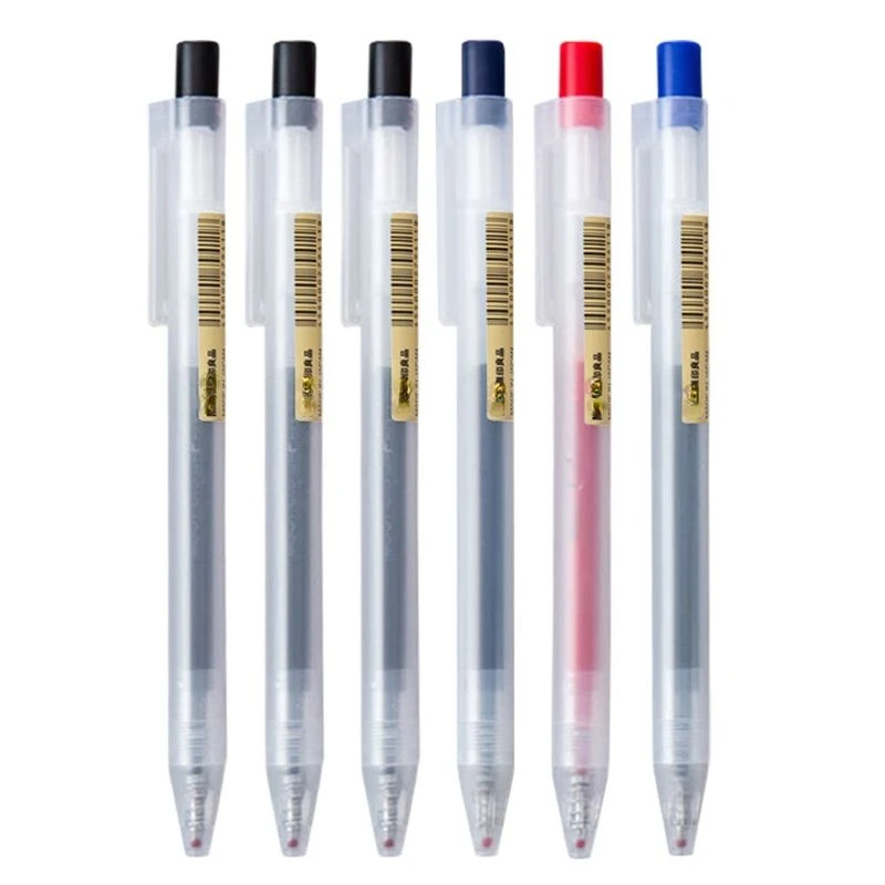 5/3Pcs/Set 0.5mm MUJIs Kawaii Gel Pen Black/Red/Blue Ink Japan Color Pen Office School Cute Ballpoint Pen Refills Stationery