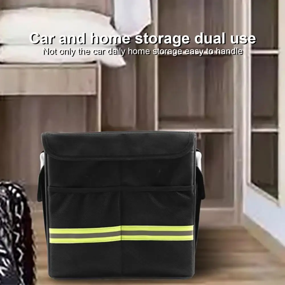 

Car Storage Box Durable Wear-resistant Oxford Cloth Car Cargo Storage Bag for Home