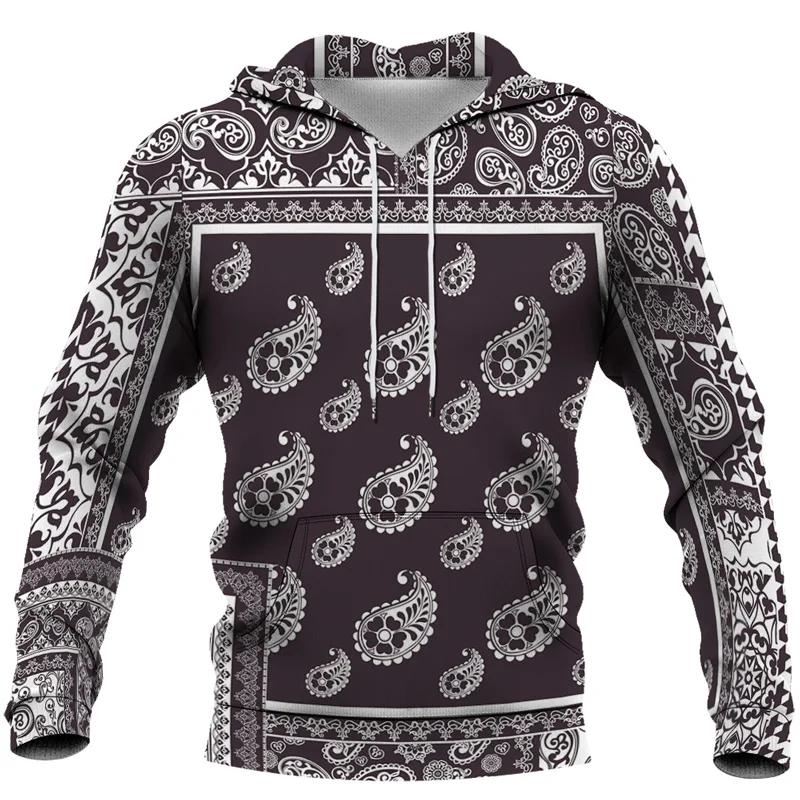 Colorful Paisley Graphic Tracksuit Cashew Floral Print Men Hoodies Women Vintage Style Hooded Sweatshirts Male Pullover Clothes