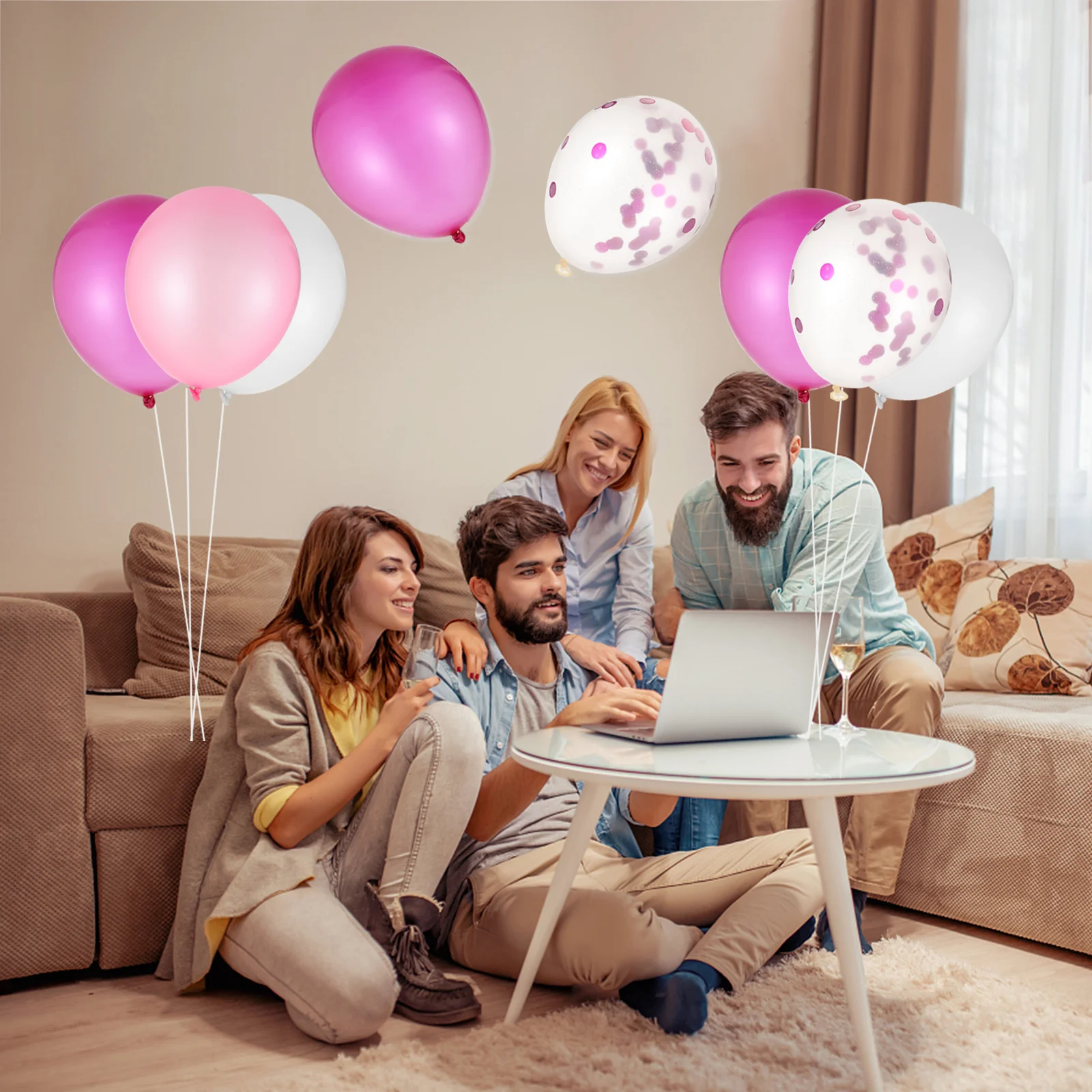 

1Set Sequin Confetti Latex Balloons Decorative Party Balloons Birthday Wedding Supplies Celebration Decorations