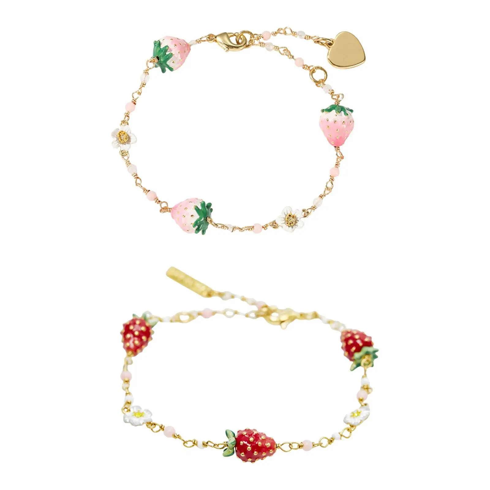 

Strawberry Bracelet Trendy Charm Bracelet for Girlfriend Mother Wedding