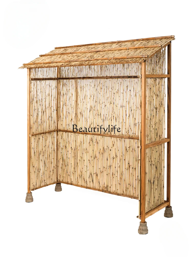 Garden Garden Layout Solid Wood Bamboo Shed Flower Stand Balcony Decoration Landscape Flower Shed Stand