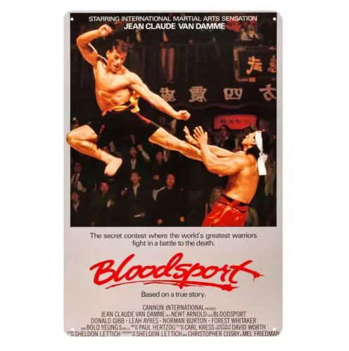 Bloodsport van damme Movie Metal Poster Tin metal sign - 20x30cm Plate