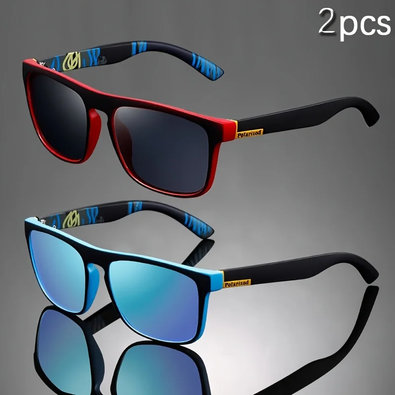 2PCS Sonnenbrille UV400 für Männer und Frauen Outdoor Jagd Angeln Fahren Fahrräder