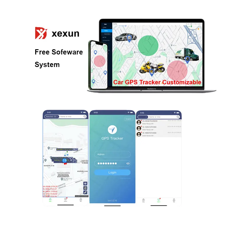Fleet Management GPS Tracker Vehicle Car Motorcycle Real-Time GNSS GPS Tracking System Software Platform with iOS Android App