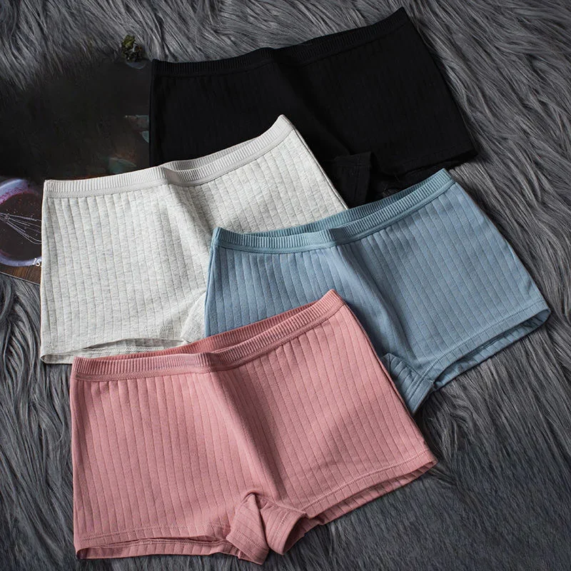 Solid Color Comfort Boxer Briefs Women's Boxer Briefs Cotton Women's Safety Pants Women's Seamless Briefs