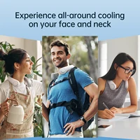 JISULIFE-Ventilateur de cou portable, mis à niveau, batterie 5000mAh, soutien de la présidence, réglage des vitesses à 5 vitesses, ventilateur mains libres portable extérieur 3