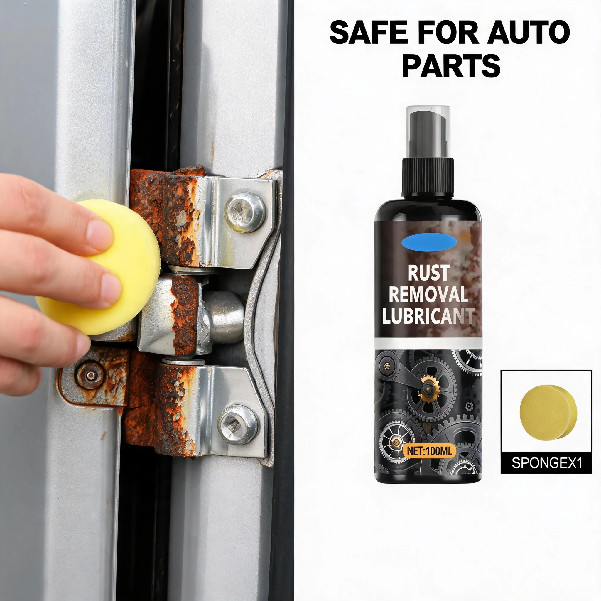 Multi Purpose Rust Remover Revitalizing Spray Car Wheels Metal Surfaces Strong Decontamination Smooth Reliable Auto Accessory