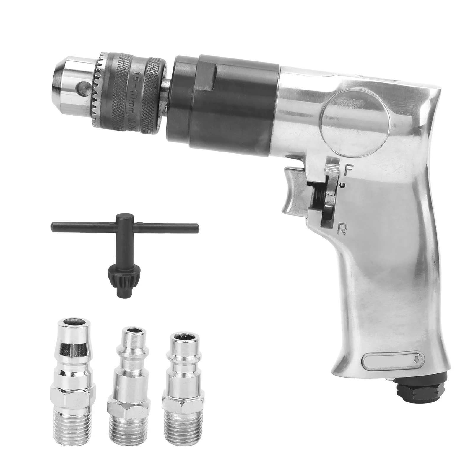 Air Drill 3/8 Inch 2000rpm Variable Speed Forward Reverse Adjustable Strong Bearing Handheld Pneumatic Drill Pneumatic Drill