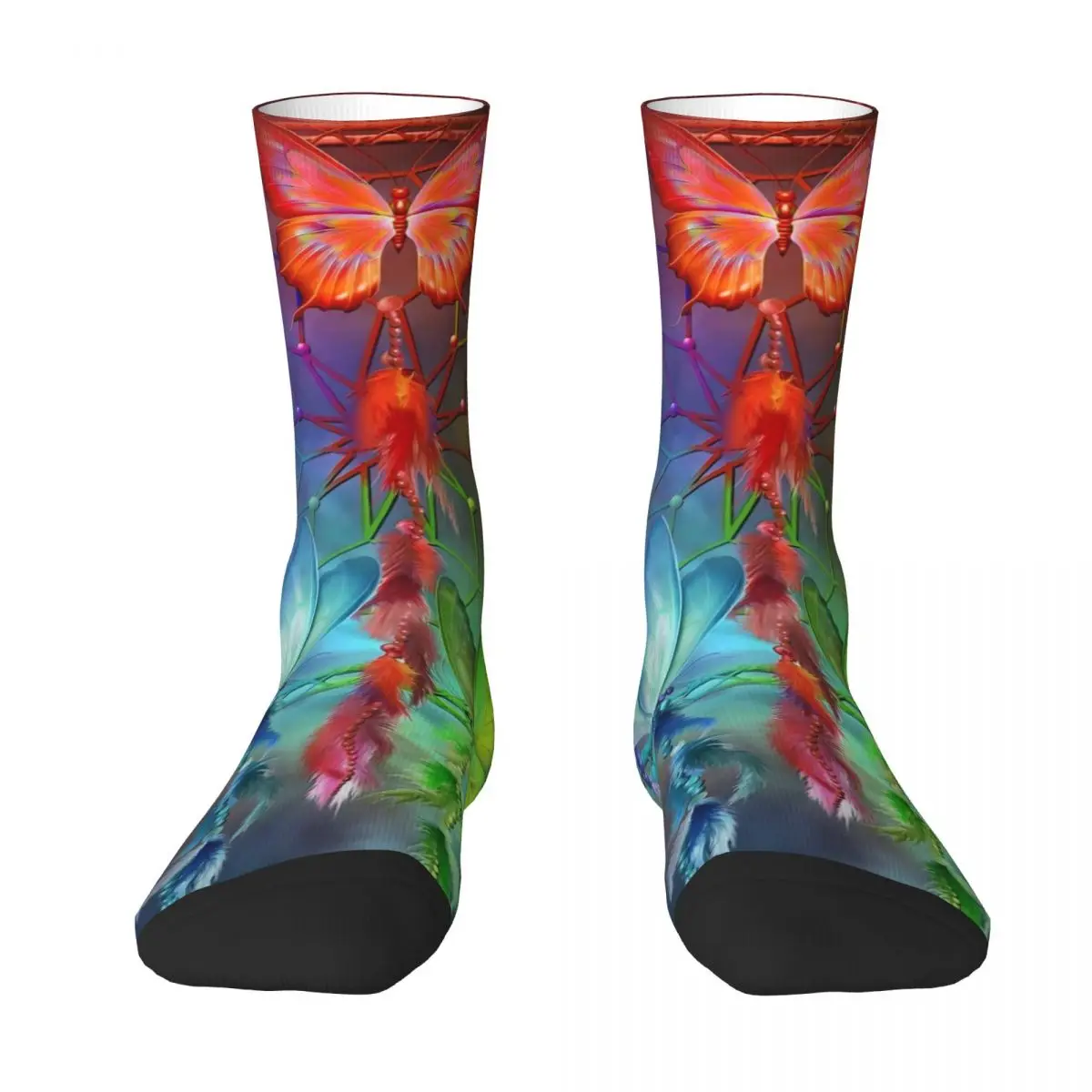 Dream Catcher Socks Rainbow Dreams Kawaii Stockings Autumn Non Skid Women Men Socks High Quality Design Running Sports Socks