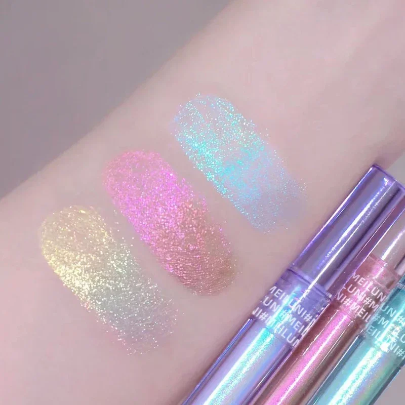 Multichrome Shimmer อายแชโดว์ Glitter Highlighter Liquid Eye Shadow Chameleon Eye แต่งหน้า High Gloss Pearl Shiny Eye Shadow