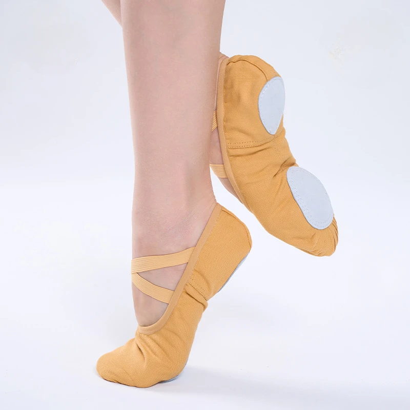 Scarpe da balletto con suola morbida in tela per danza classica per bambini adulti