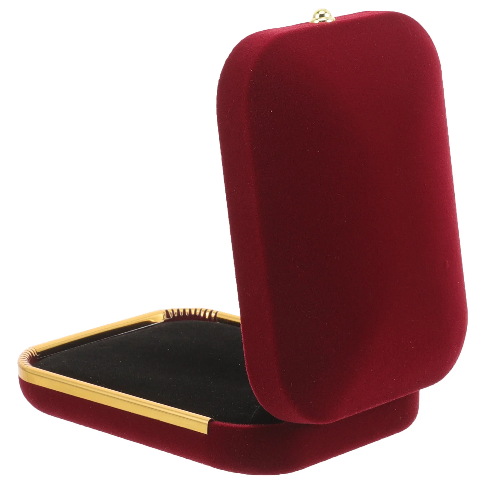 

Velvet Jewelry Boxes Necklace Accessories Lids Travel Small Gift Boxes Ring Earring Packaging Wedding Valentine Solid