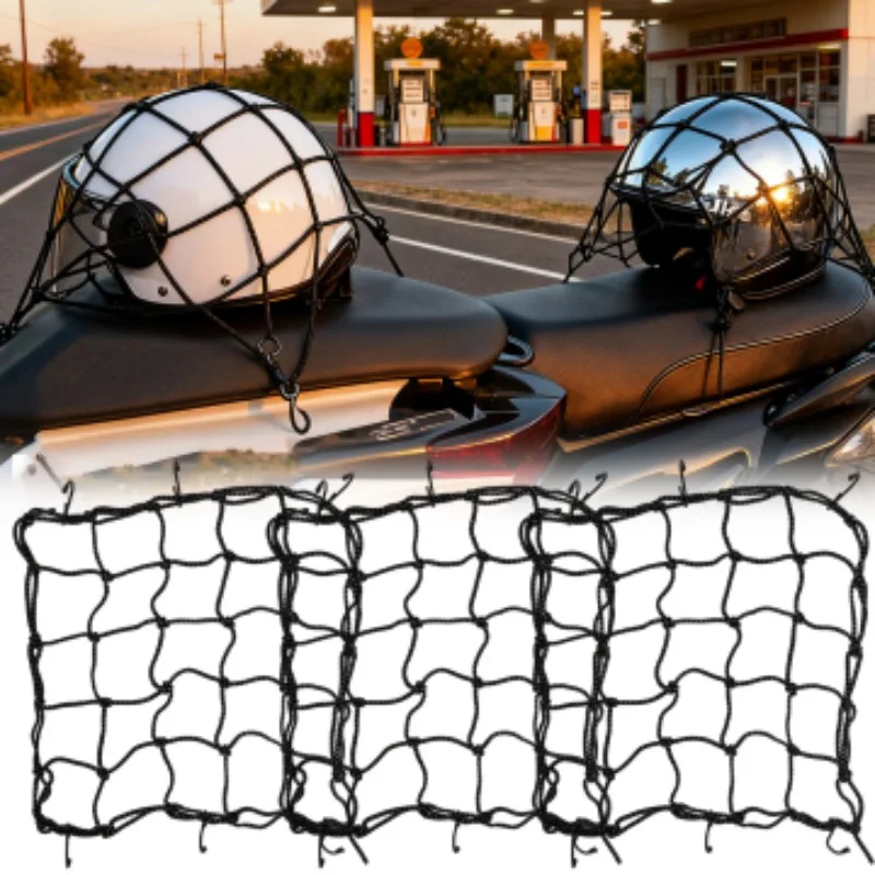 

Сумка, ремень для шнура, эластичный сетчатый карман, универсальная сетка для мотоциклетного шлема, 6 крючков, сетка для багажа, защитные шестерни, светоотражающая сетка для мелочей