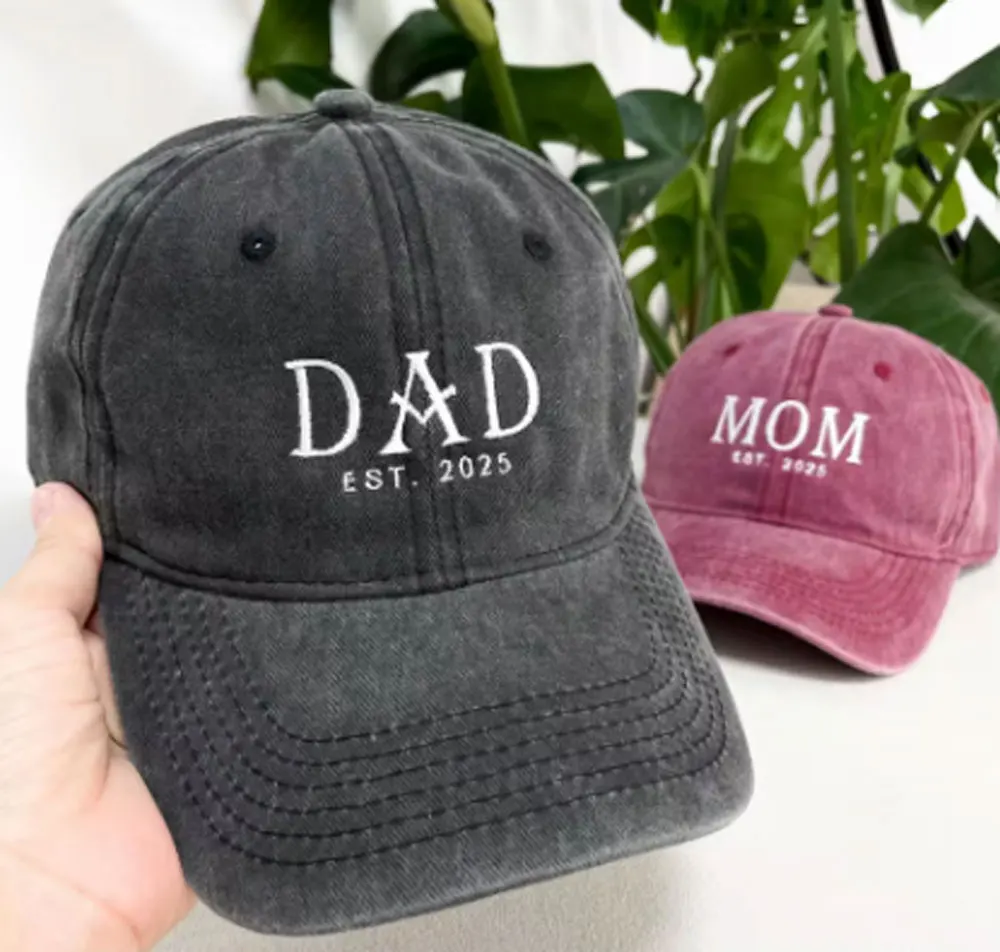 Personalized Letter Embroidery Baseball Caps Father's Day Gift Unique Logo 2025 Summer Men Women Cotton Adjustable Casual Hat
