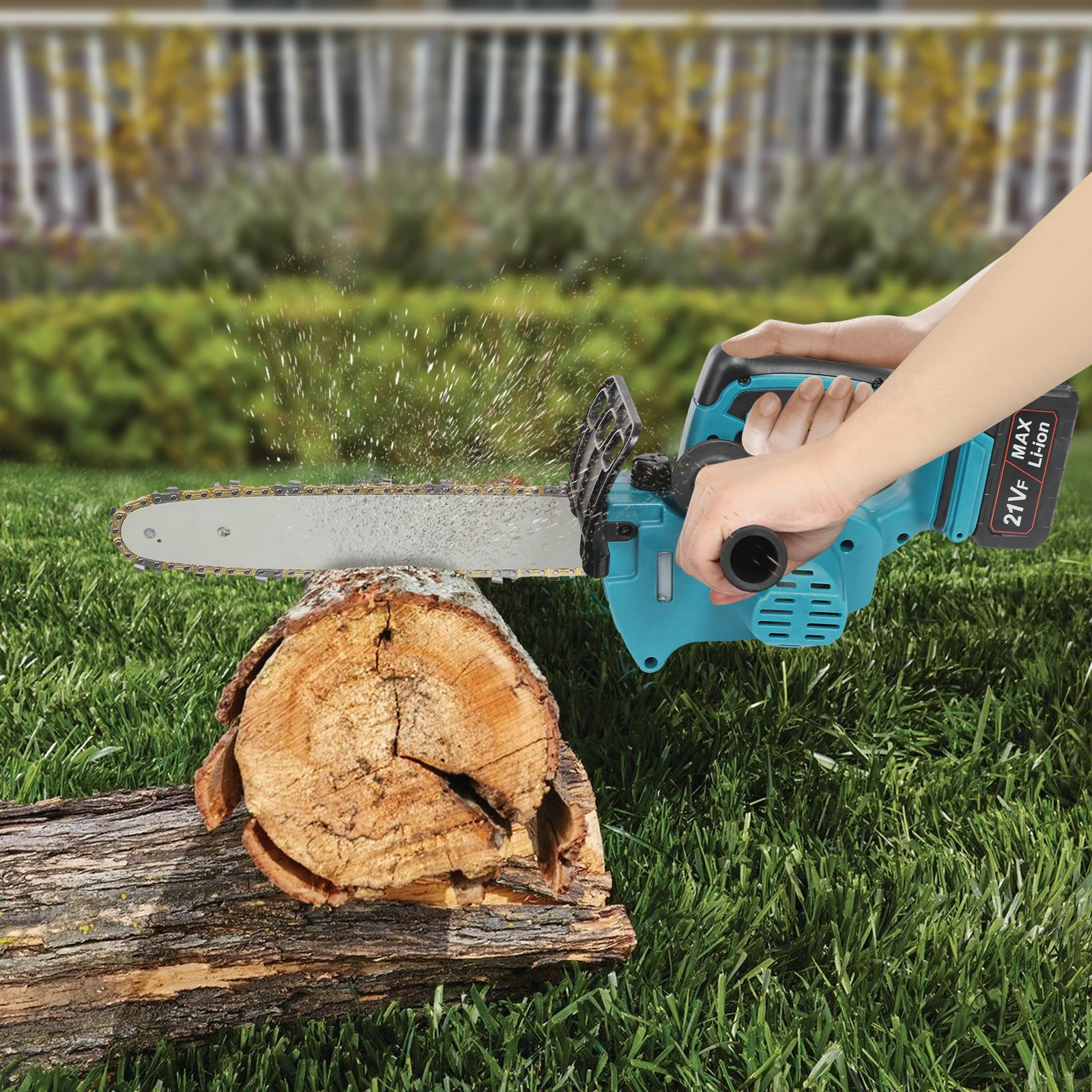 Minisierra eléctrica de 8/10/12 pulgadas con motosierra de poda manual de repuesto, herramienta de corte de sierra eléctrica para carpintería, Motor sin escobillas