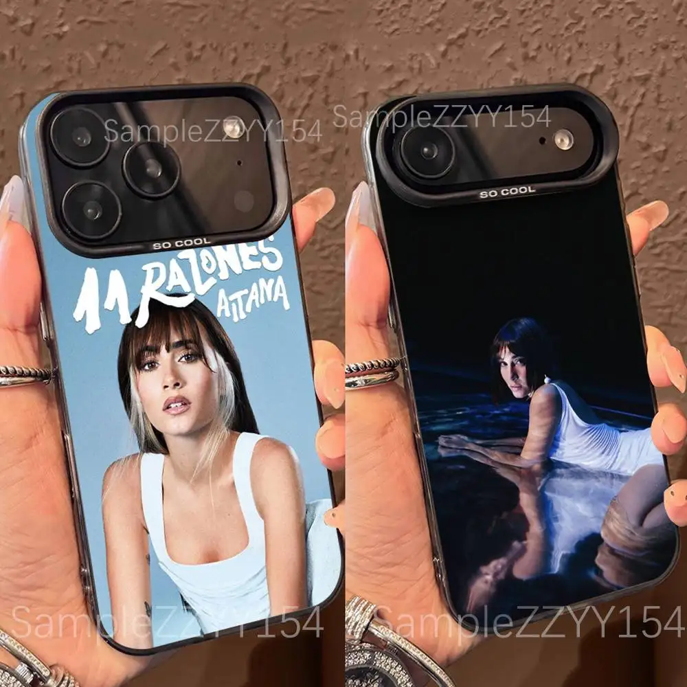 

Singer A-Aitana Alpha Phone Case For iPhone 17,16,15,14,13,12,X,8,Pro,Max,Plus,E,SE4,Air,Mini Black IMD Matte