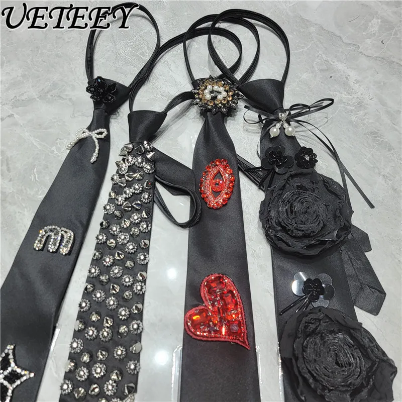 dark-black-versatile-metal-decorative-collar-tie-subcultural-niche-black-necktie-high-end-trendy-and-cool-clothing-accessory