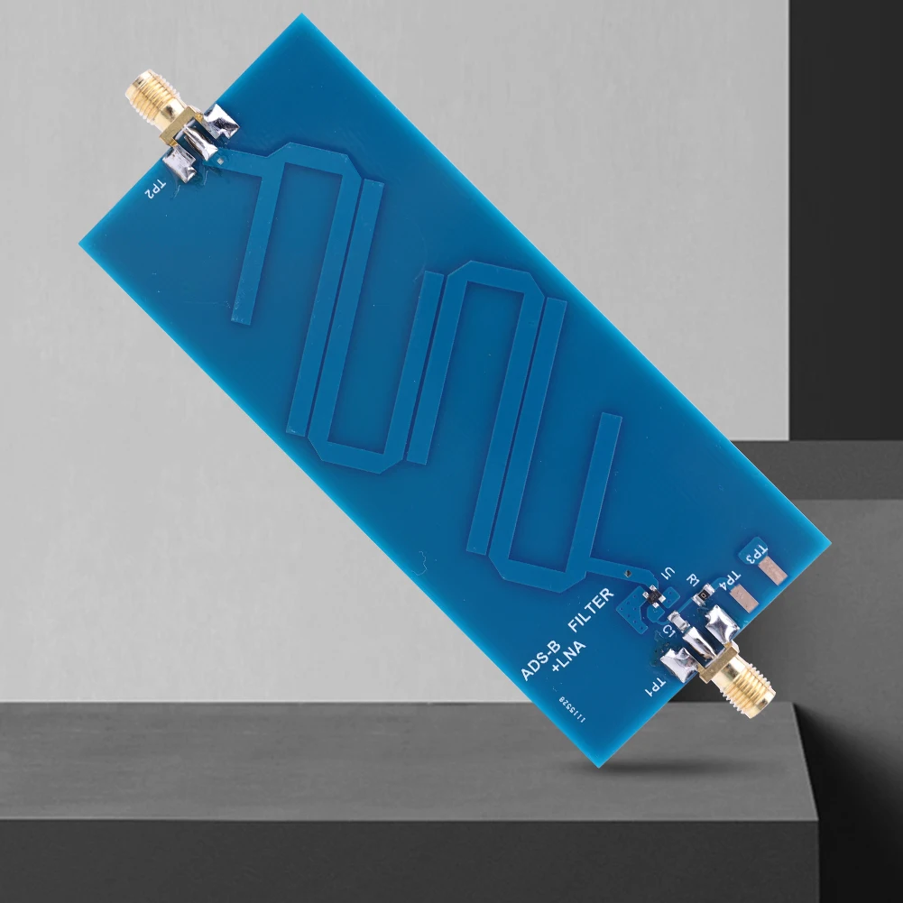 ADS-B Bandpass Filter Module SMA Standard Female Head +LAN LNA Filter Board 20dB Active Gain for Software Radio SDR
