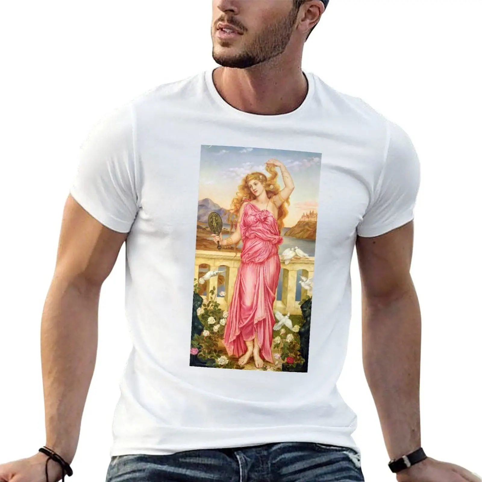 HD. Helen of Troy,by Evelyn De Morgan T-Shirt Lightweight Gym Training T-Shirt