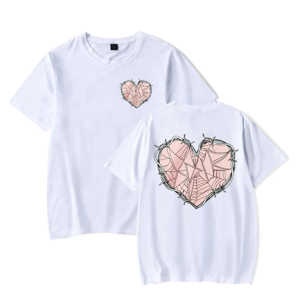 XPLR Sam and Colby Web Heart T-shirt Cotton Crewneck Men Short Sleeve Tee Women's T shirt Summer Streetwear Tops