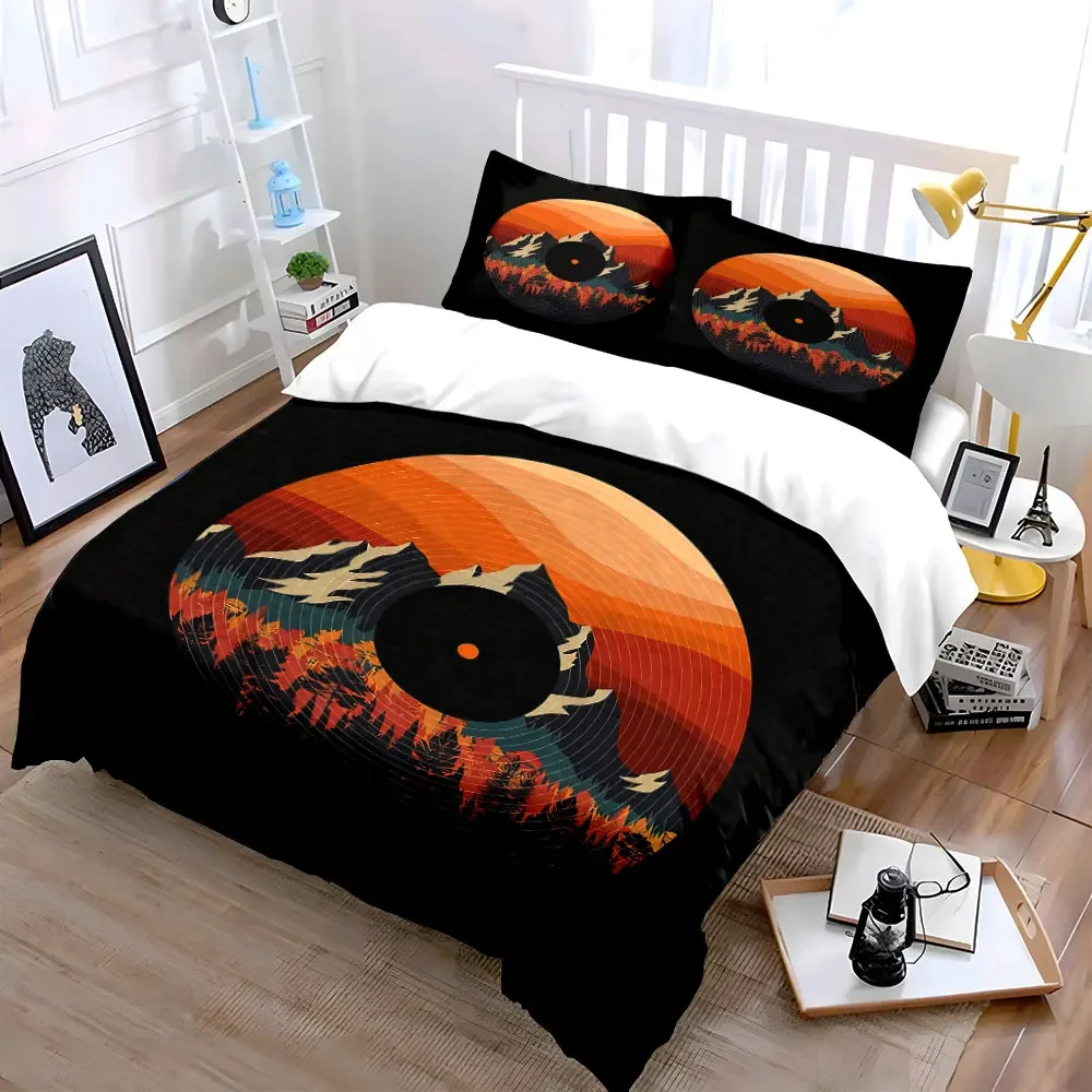 

"Mountain Vinyl Art Set Décor" Soft Comfortable Duvet Cover Bedding Set Included 1*Duvet Cover & 2*Pillowcases, gift